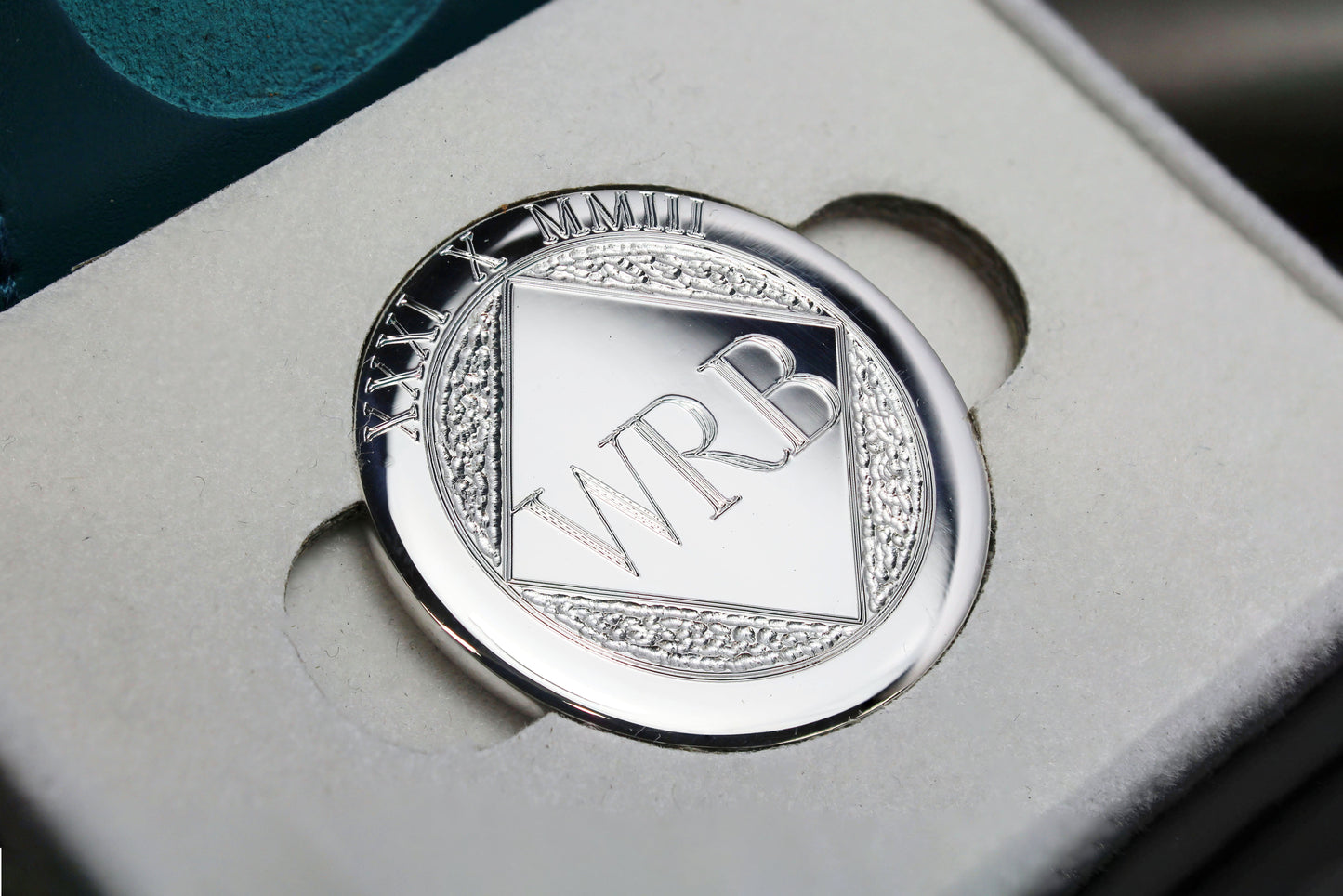 Sterling Silver Personalised Golf Ball Marker | Signature Edition | Hallmarked Precious Metal