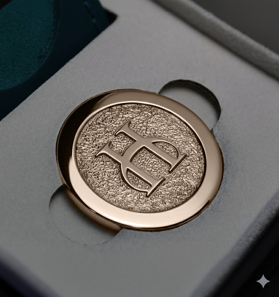 9ct Rose Gold Personalised Golf Ball Marker | Prestige Edition | Hallmarked Precious Metal