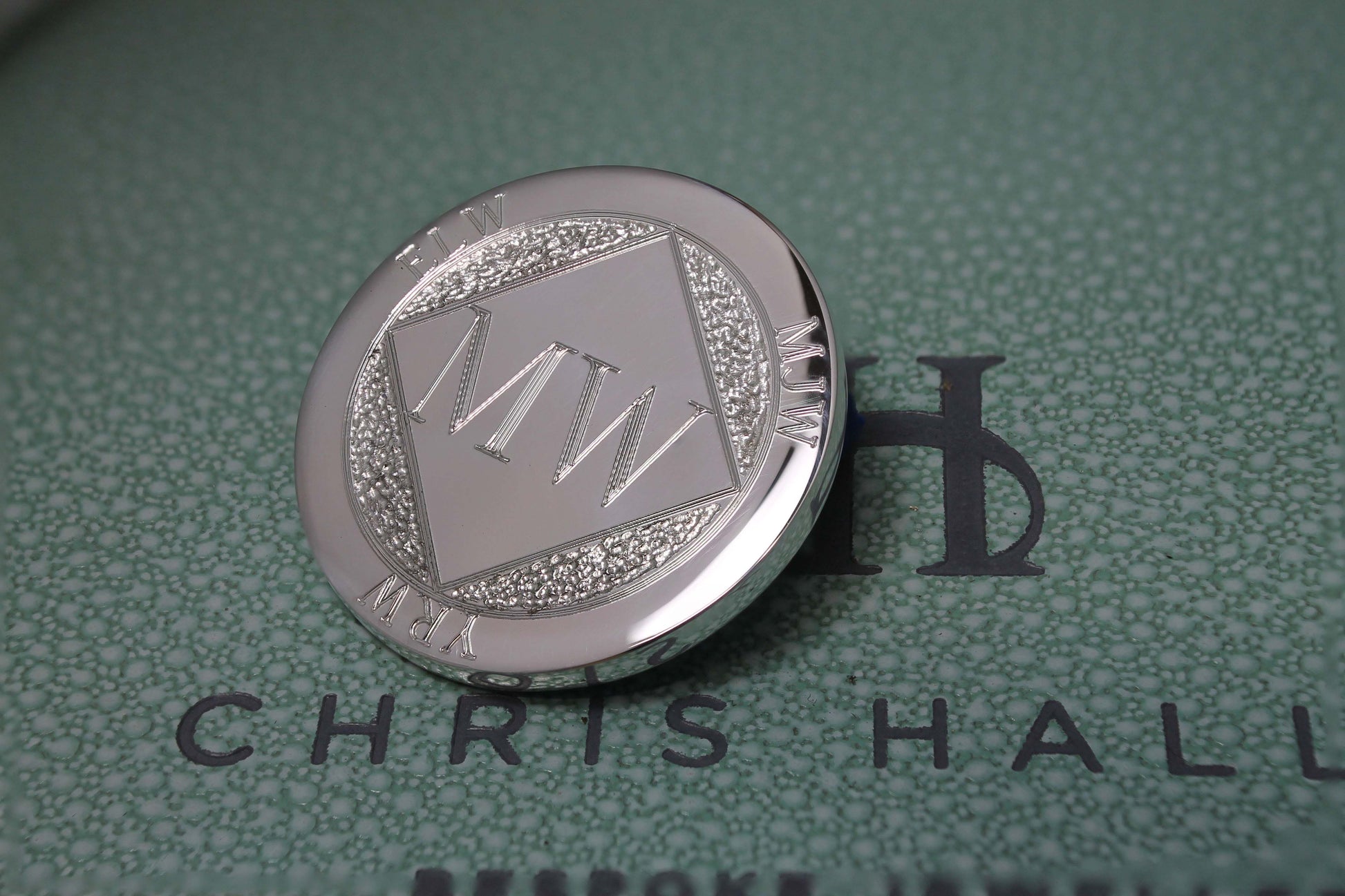 luxury silver golf marker personalised names
