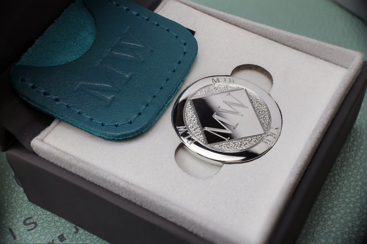 Sterling Silver Personalised Golf Ball Marker | Signature Edition | Hallmarked Precious Metal