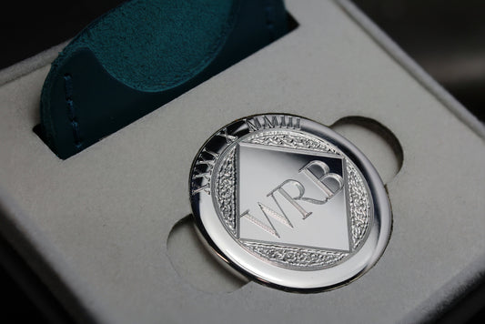 Platinum Personalised Golf Ball Marker | Signature Edition | Hallmarked Precious Metal